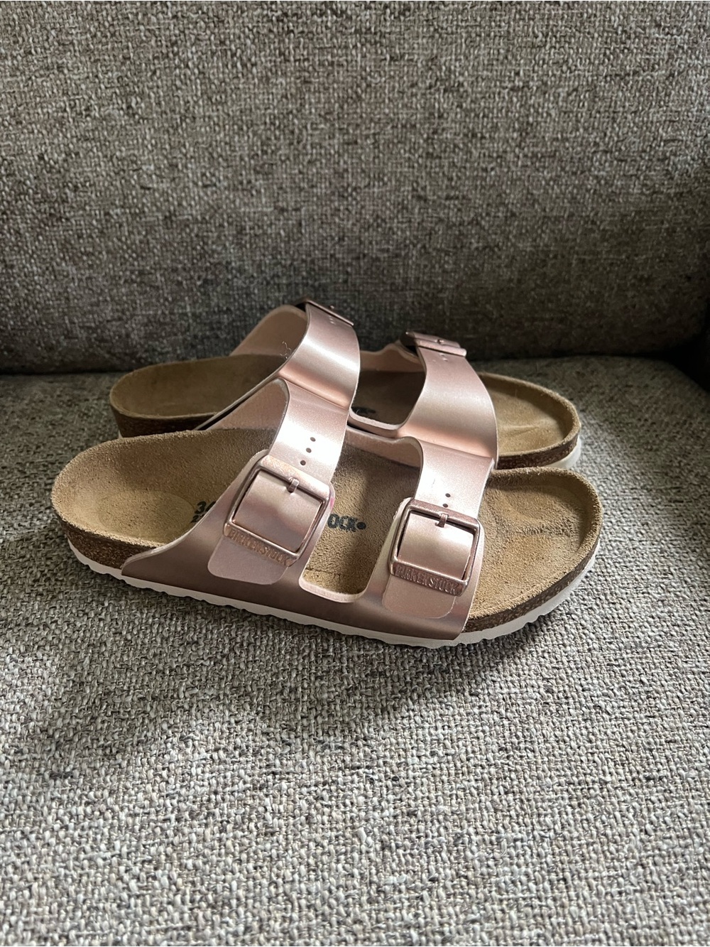 Birkenstock Kids Arizona Double-Buckle Sandal - Rose Metallic
